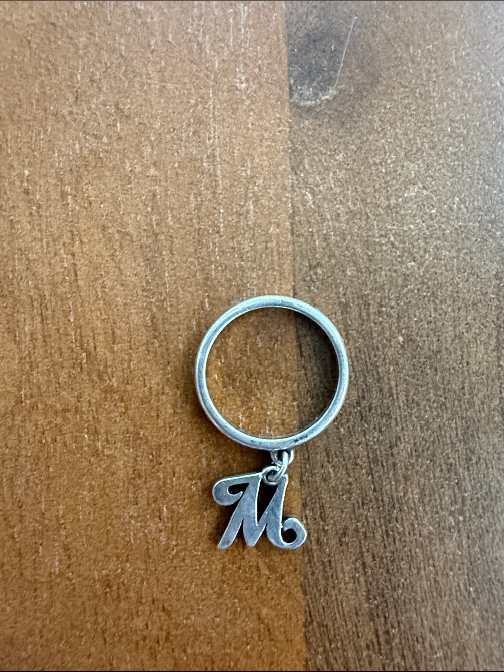 James Avery Silver Initial M Dangle Ring